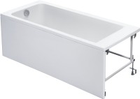 Акриловая ванна Roca Easy 150x70 см, пристенная, белая, с каркасом, со сливом-переливом