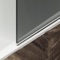 Шторка на ванну Maybahglass MGV-654-4 70 см, профиль хром, стекло графит