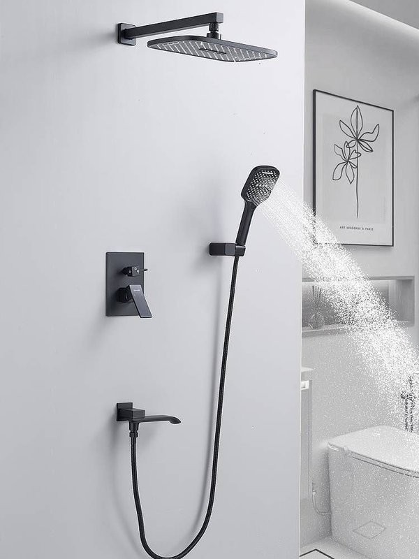 Душевая система встраиваемая Shevanik S4035H, черный