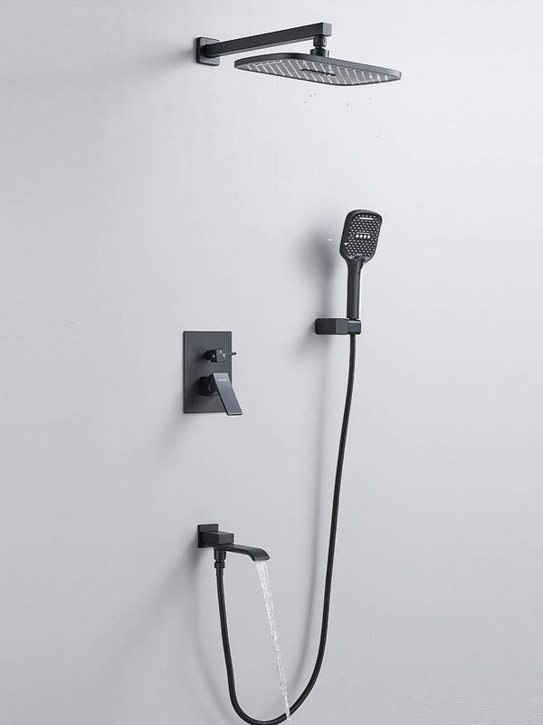 Душевая система встраиваемая Shevanik S4035H, черный
