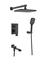 Душевая система встраиваемая Shevanik S4035H, черный