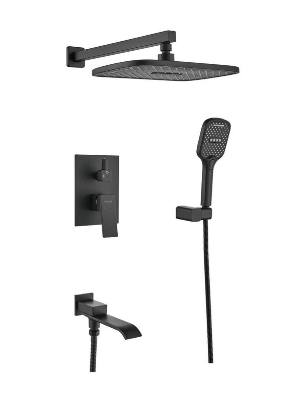 Душевая система встраиваемая Shevanik S4035H, черный