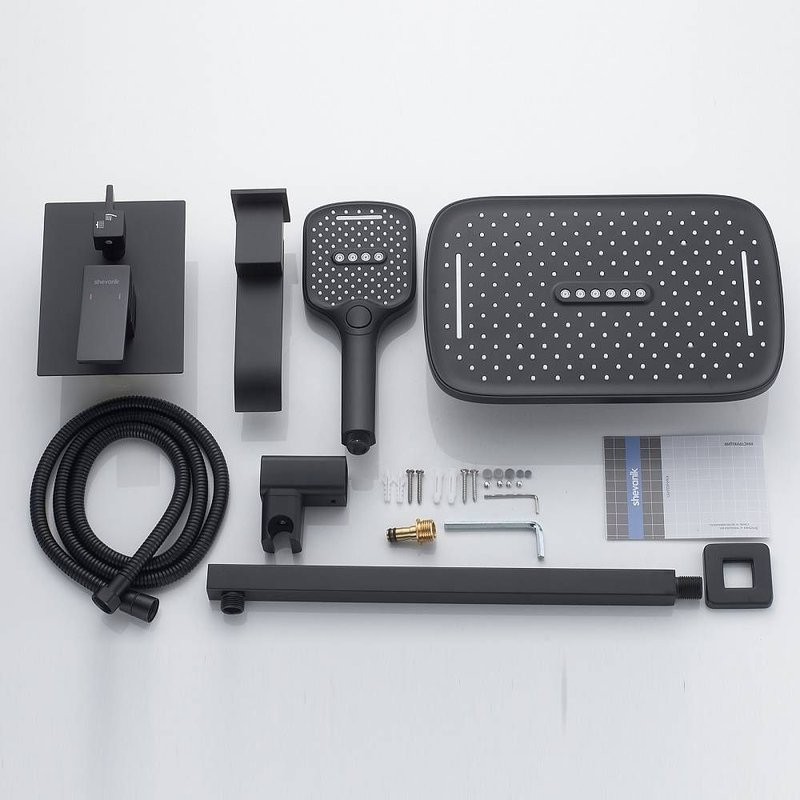 Душевая система встраиваемая Shevanik S4035H, черный