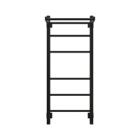Полотенцесушитель электрический Grota Alto 430х1000 RAL9005 EL 100x45 см, подключение справа, слева, скрытое подключение справа, матовый черный, лесенка, из стали, с полкой