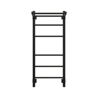 Полотенцесушитель электрический Grota Alto 430х1000 RAL9005 EL 100x45 см, подключение справа, слева, скрытое подключение справа, матовый черный, лесенка, из стали, с полкой