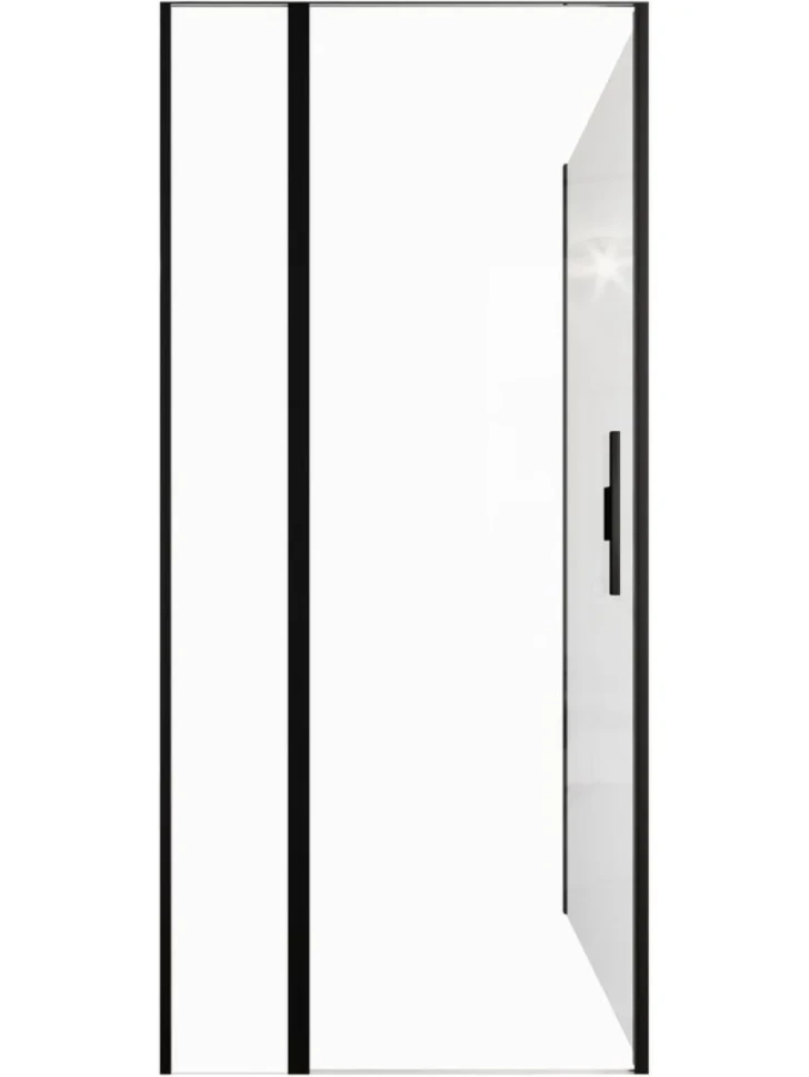 Душевой уголок Allen Brau Priority 90x80, профиль черный браш, стекло прозрачное