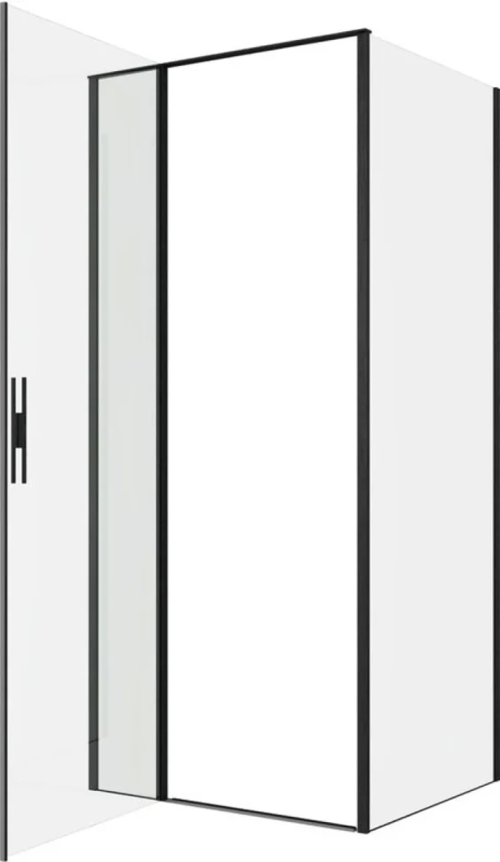 Душевой уголок Allen Brau Priority 90x80, профиль черный браш, стекло прозрачное