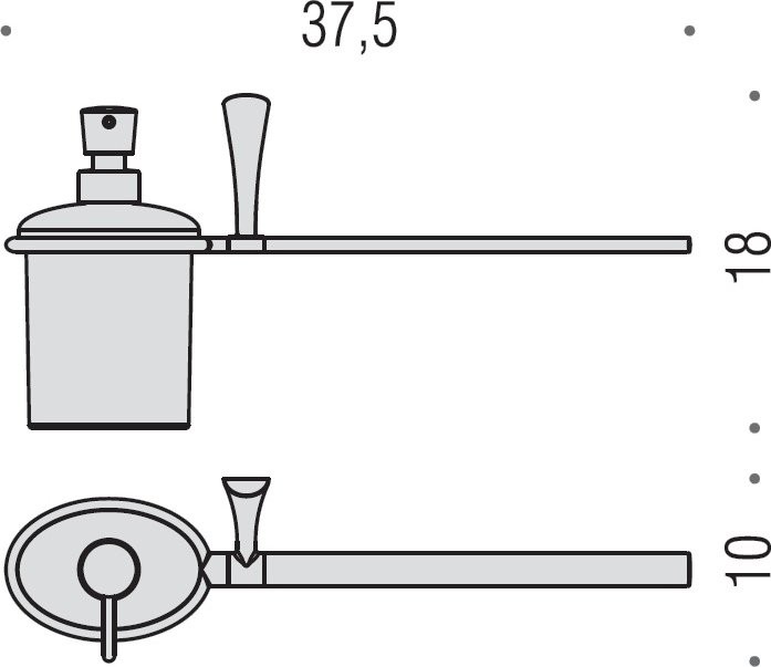 Полотенцедержатель Colombo Design Land B2874.DX с дозатором