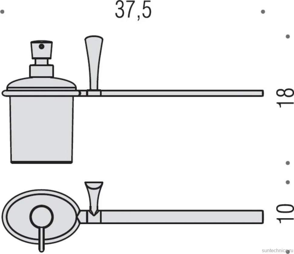 Полотенцедержатель Colombo Design Land B2874.DX с дозатором