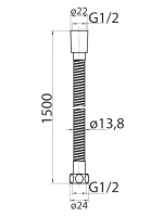Душевой шланг Cezares Czr CZR-U-FMDC-150-01 хром Душевой шланг Cezares Czr CZR-U-FMDC-150-01 хром