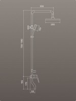 Душевая стойка РМС PL7 PL7СН-009DK хром