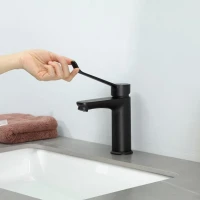 Смеситель для раковины Gappo G21-6 G1021-6 черный Смеситель для раковины Gappo G21-6 G1021-6 черный