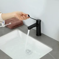 Смеситель для раковины Gappo G21-6 G1021-6 черный Смеситель для раковины Gappo G21-6 G1021-6 черный