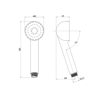 Душевая лейка Olive'S D190 белая