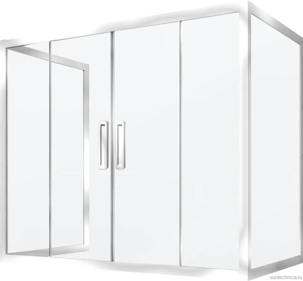 Шторка на ванну Kubele DE019 P4U-MAT-CH, 160х70 см, профиль хром
