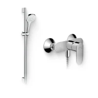 Душевой комплект Смеситель для душа Hansgrohe Vernis Blend 71640000 хром + Гарнитур Croma Select E 26592400
