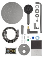 Душевой комплект Wonzon & Woghand Brilliant WW-88939079-BGM С ВНУТРЕННЕЙ ЧАСТЬЮ, темный графит