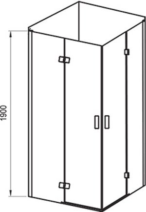 Душевой уголок Ravak Smartline SMSRV4 80х80 Transparent, профиль хром