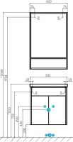 Мебель для ванной комнаты AQUATON Флай 60 дуб крафт