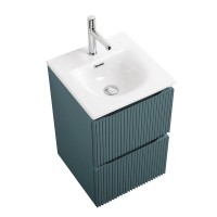 Мебель для ванной комнаты BelBagno Uno-mini 40 подвесная, 2 ящика, матовая голубая