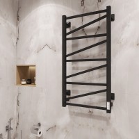 Полотенцесушитель электрический EWRIKA Пенелопа Z 100x50 чёрный матовый
