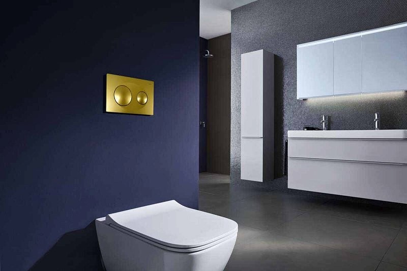 Кнопка смыва для унитаза AZARIO AZ-8200-0014 пластик, цвет матовое золото