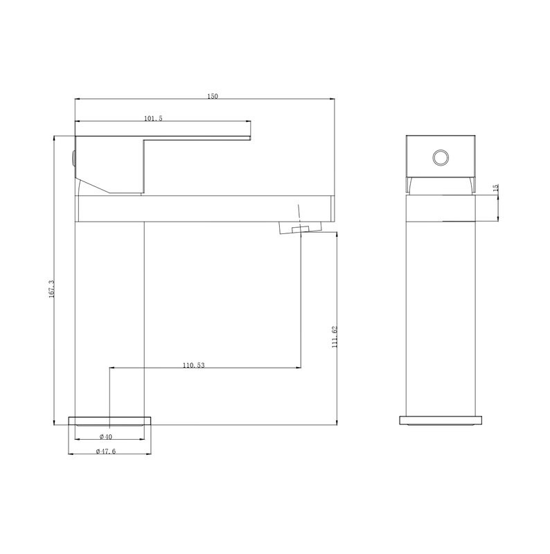 Смеситель для раковины Wonzon & Woghand WW-A40982-BG брашированное золото