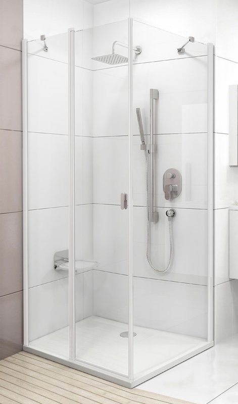 Душевой уголок Ravak Chrome CRV2-80+CPS-100 Transparent, профиль белый
