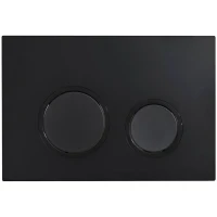 Кнопка смыва для унитаза Veconi Flush V11 пластик, цвет матовый черный