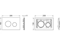 Кнопка смыва TECE Loop Modular 9240668 кнопка золотая, стекло на выбор