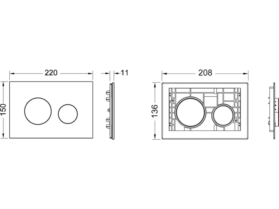 Кнопка смыва TECE Loop Modular 9240668 кнопка золотая, стекло на выбор
