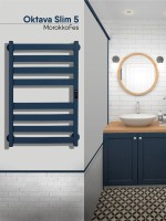 Полотенцесушитель электрический Indigo Oktava Slim 5 LСLOKS5E80-50MFRt синий