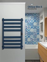 Полотенцесушитель электрический Indigo Oktava Slim 5 LСLOKS5E80-50MFRt синий