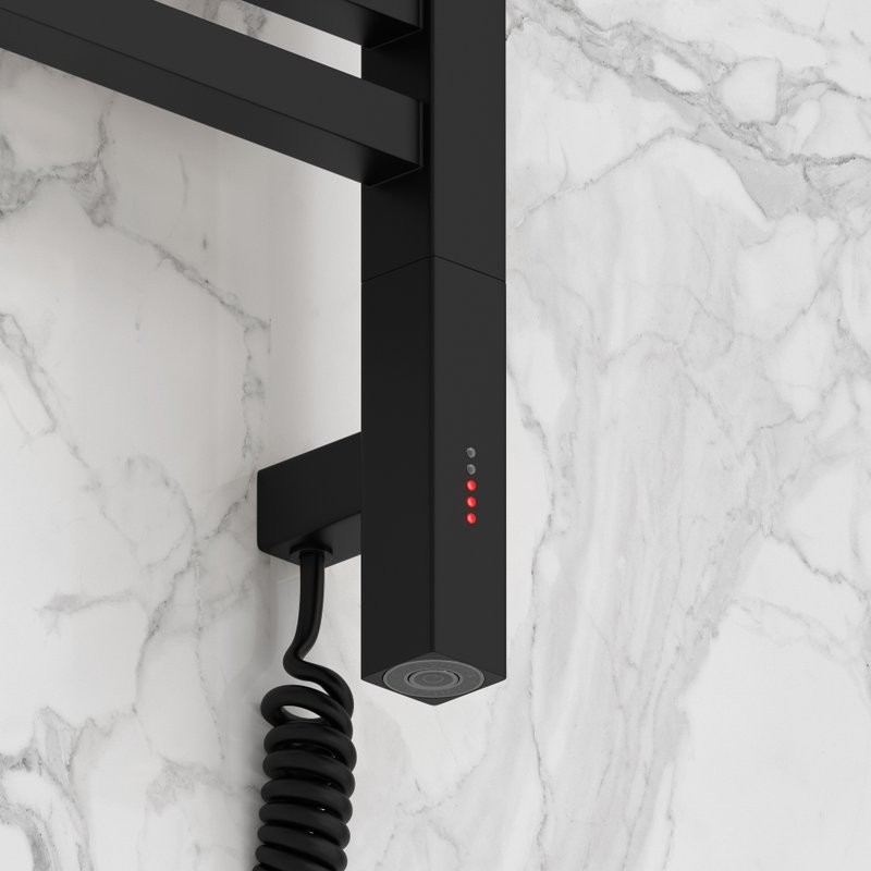 Полотенцесушитель электрический Сунержа Модус 3.1 31-5901-6040 70x45 см, подключение справа, матовый черный, лесенка