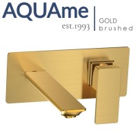 Смеситель для раковины AQUAme Savona шлифованное золото AQM6815BG