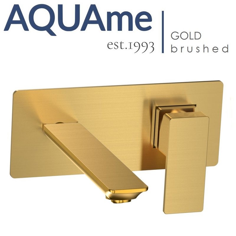 Смеситель для раковины AQUAme Savona шлифованное золото AQM6815BG