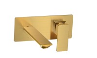 Смеситель для раковины AQUAme Savona шлифованное золото AQM6815BG