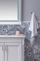 Зеркало Aquanet Селена 90 белое, серебро, с полкой