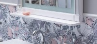 Зеркало Aquanet Селена 90 белое, серебро, с полкой