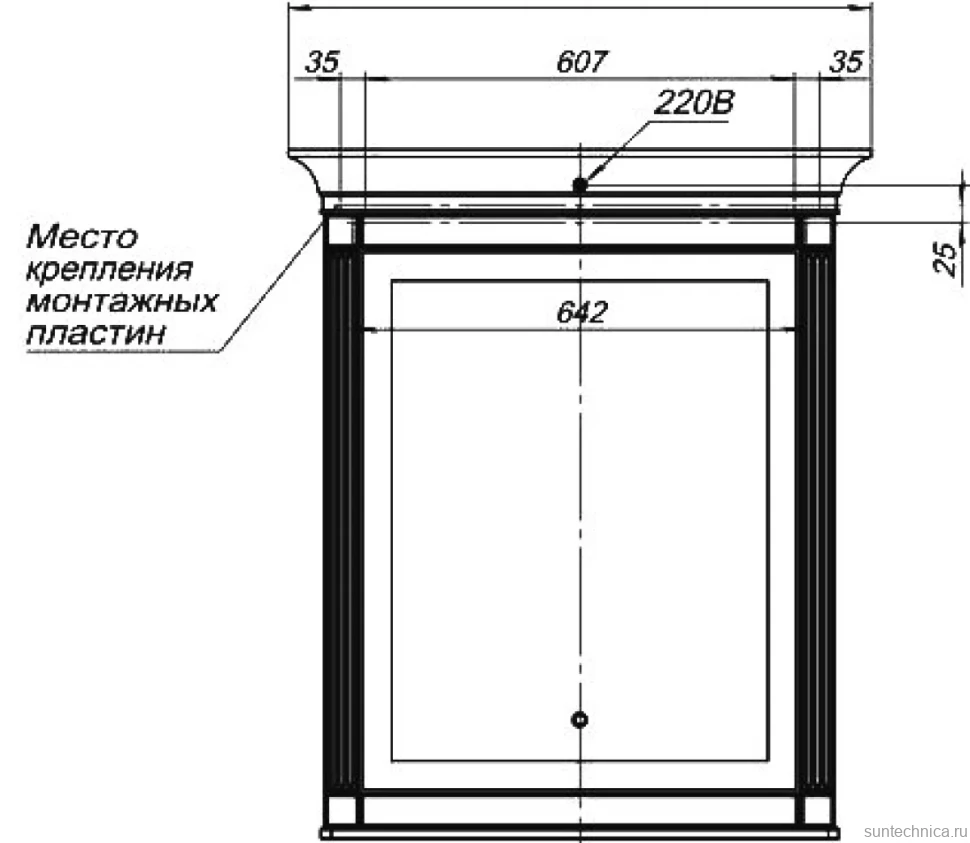 Зеркало Aquanet Селена 90 белое, серебро, с полкой