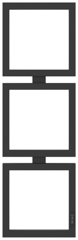 Полотенцесушитель электрический Сунержа Этюд E 15-0845-1030 105x35 см, подключение справа, темный титан муар