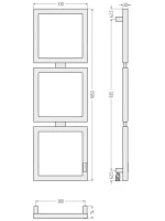 Полотенцесушитель электрический Сунержа Этюд E 15-0845-1030 105x35 см, подключение справа, темный титан муар