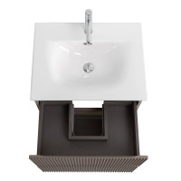 Тумба с раковиной BelBagno Uno 60 подвесная, 2 ящика, матовая бежевая