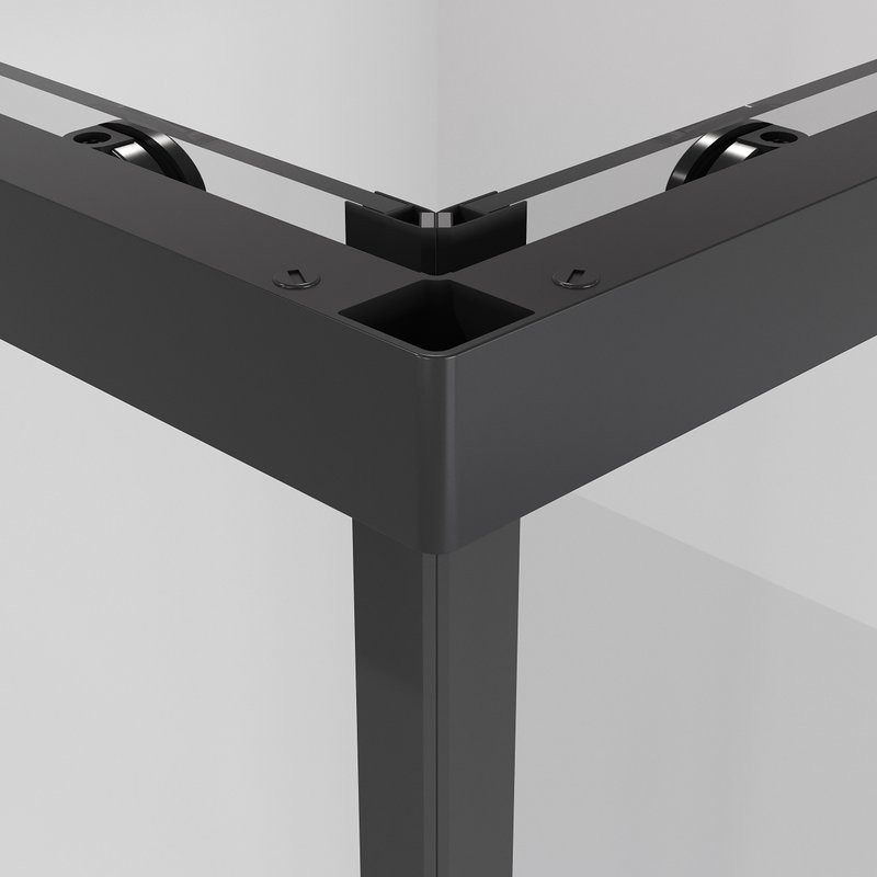 Душевой уголок Niagara Nova NG-6829-34BLACK 90x90, профиль черный матовый, стекло прозрачное