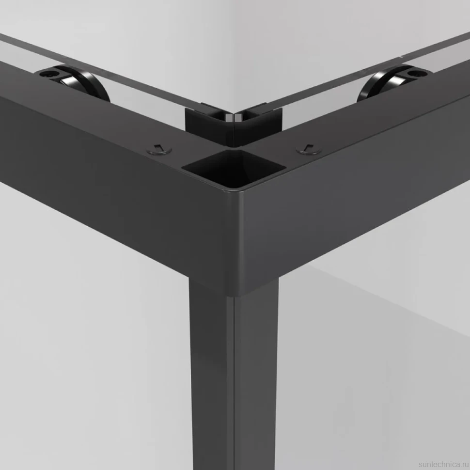 Душевой уголок Niagara Nova NG-6829-34BLACK 90x90, профиль черный матовый, стекло прозрачное