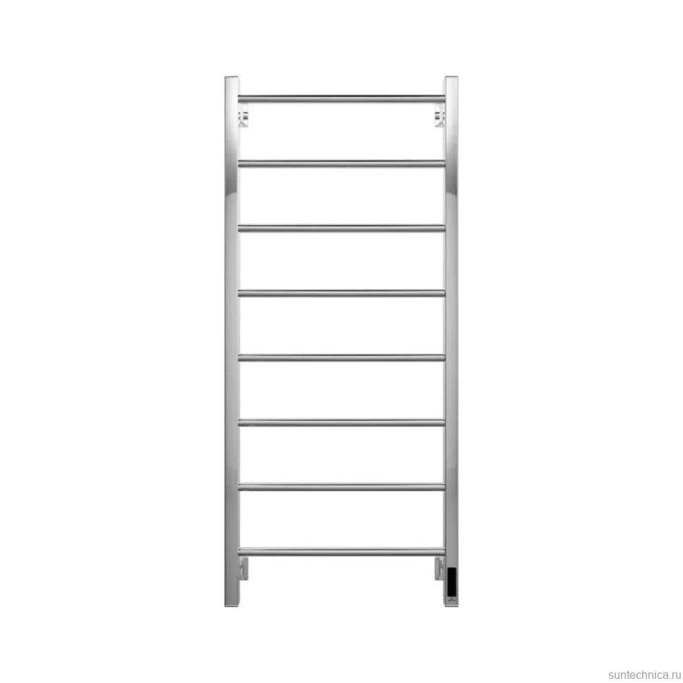 Полотенцесушитель электрический Grota Simple K 530х1200 NP EL 120x45 см, подключение справа, слева, скрытое подключение справа, глянцевый хром, лесенка