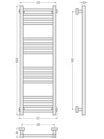 Полотенцесушитель водяной Сунержа Модус Pro 051-0450-1030 100x35 см, состаренная латунь, лесенка