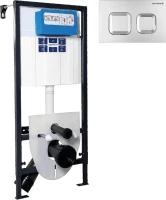 Комплект Инсталляция BETTOSERB Sava Fix Slim 40006456 + Кнопка Smart 40006472 цвет матовый хром