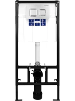 Комплект Инсталляция BETTOSERB Sava Fix Slim 40006456 + Кнопка Smart 40006472 цвет матовый хром
