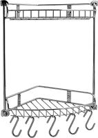 Полка Wasserkraft K-1222 2-ярусная, с крючками